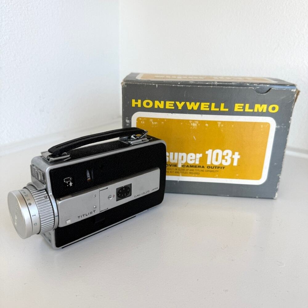 Honeywell Elmo Super 103T 8mm Movie Camera Japan Boxed Kit‎ Vintage Retro